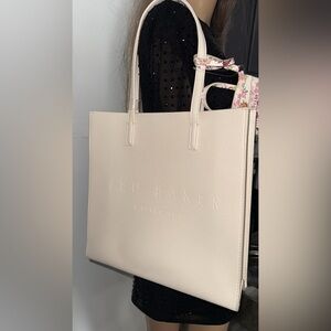 Ted Baker Cream Embossed Tote